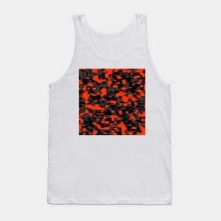 Black and orange Painting Camouflage Tank Top